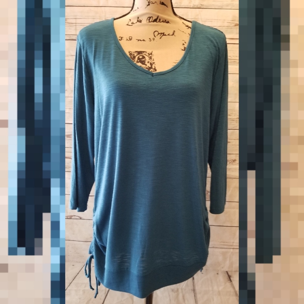 No Boundaries Teal Blouse XXL